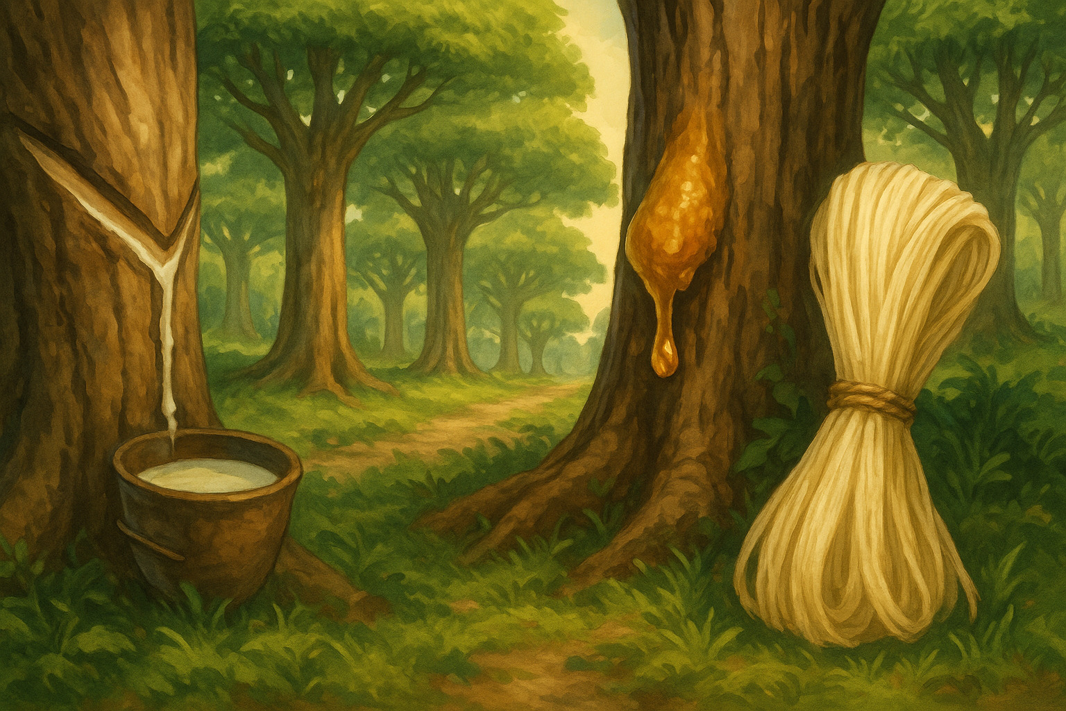 Exploring Non-Timber Products: Latex, Resins, and Fibers from Trees